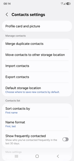Select Import  contacts