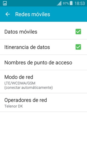 Activar o desactivar Itinerancia de datos