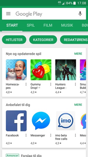 Vælg søgefeltet