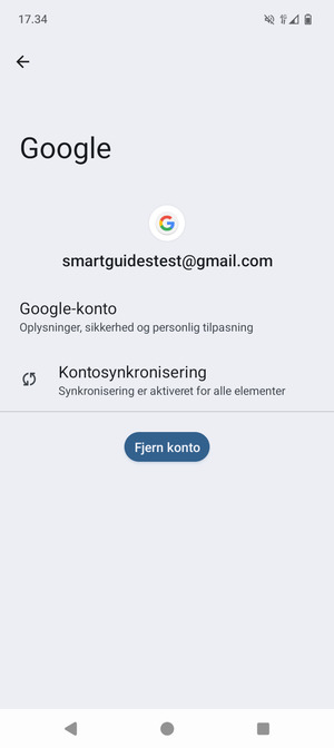 Vælg Kontosynkronisering