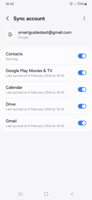 Your information will be synchronised