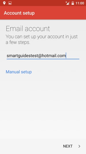 Enter your Email address and select NEXT