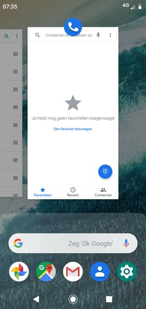 Veeg apps naar boven om ze te sluiten. Dit spaart de batterij.