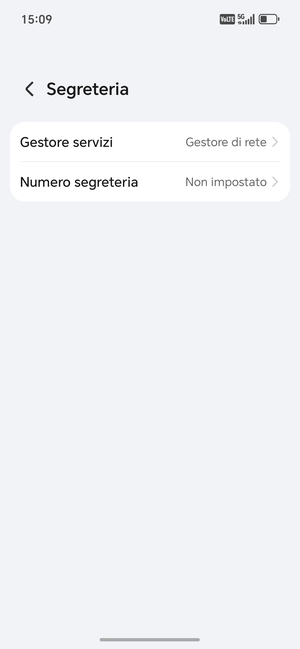 Seleziona Numero segreteria