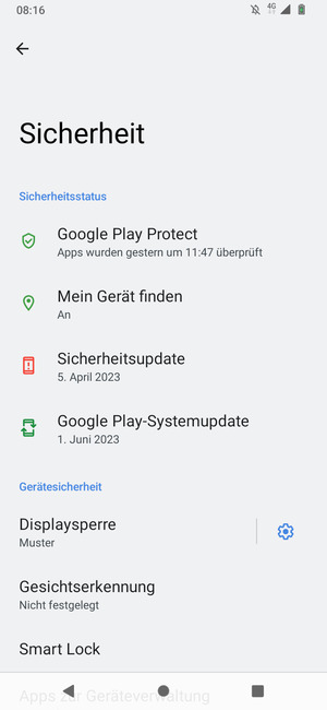 Ihr Handy ist jetzt mit einer Bildschirmsperre gesichert