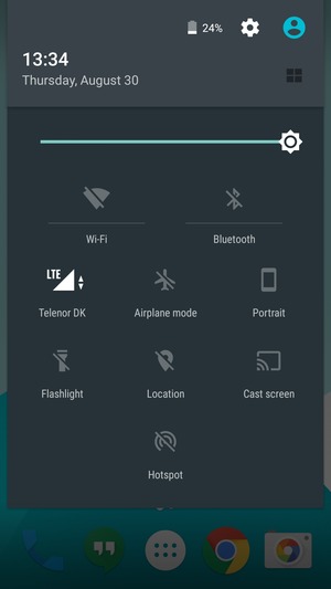 Adjust brightness to the required level