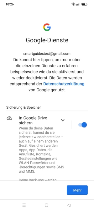 Wählen Sie Mehr