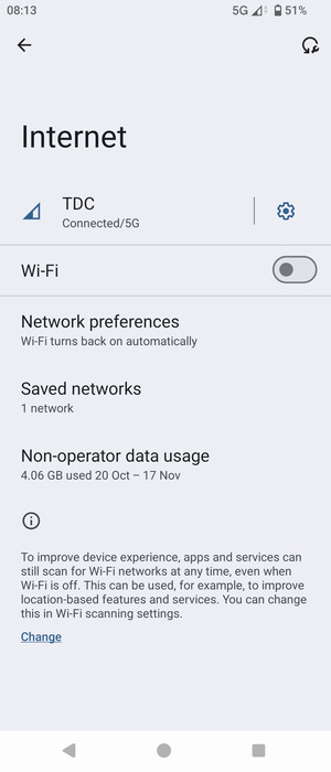 Turn on Wi-Fi