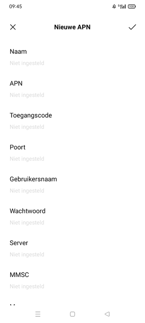 Voer internetgegevens in