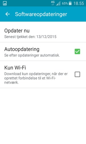 Vælg Opdater nu