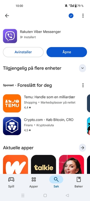 Velg Åpne