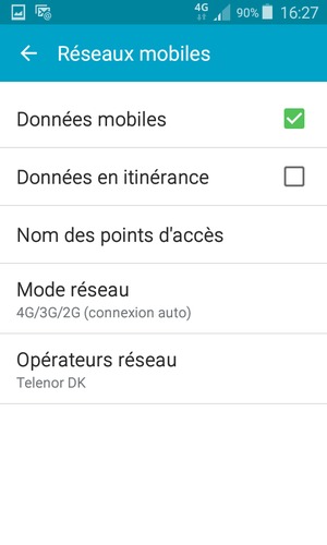 Sélectionnez Nom des points d'accès
