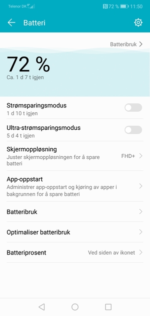 Slå på Strømsparingsmodus