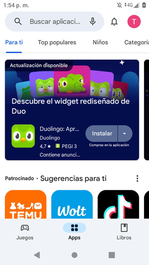 Seleccione la barra de Búsqueda