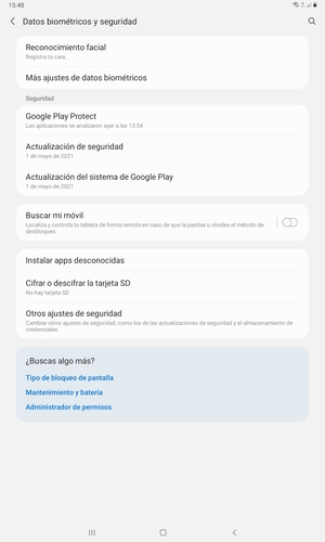 Seleccione Otros ajustes de seguridad