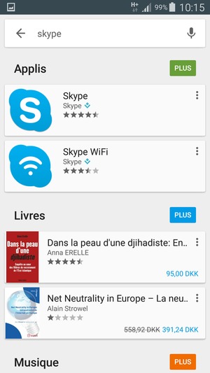 Sélectionnez l'appli