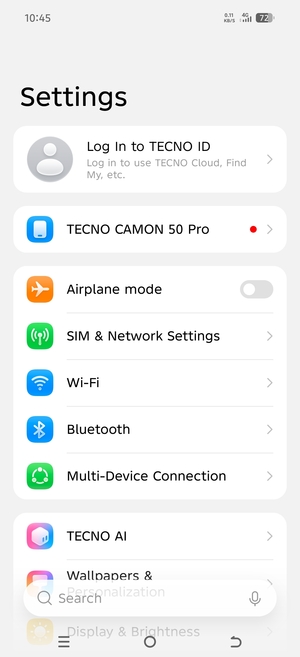 Select SIM & Network Settings