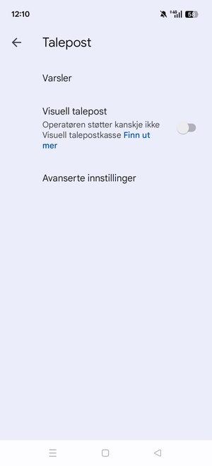 Velg Avanserte innstillinger