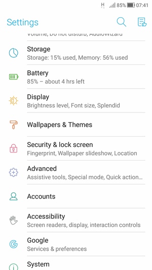 Scroll to and select Security & lock screen