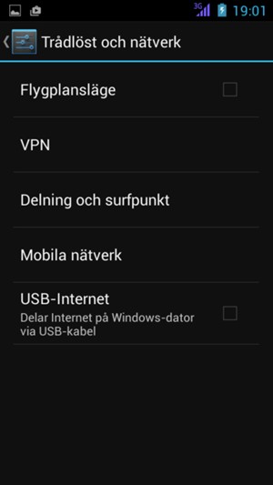 Välj Delning och surfpunkt