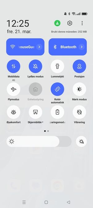 Slå av Wi-Fi og Bluetooth