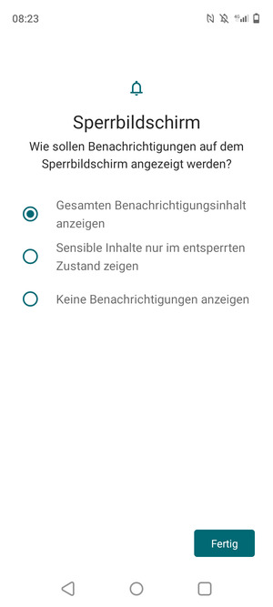 Wählen Sie die gewünschte Option und wählen Sie Fertig