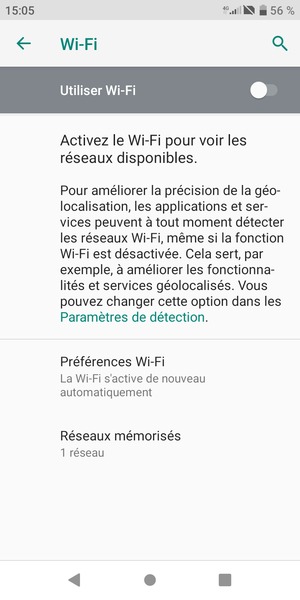 Activer le Wi-Fi