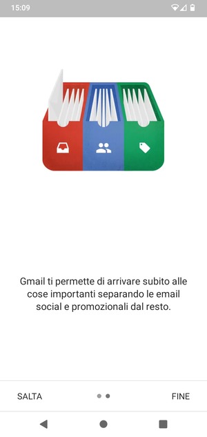 Seleziona FINE
