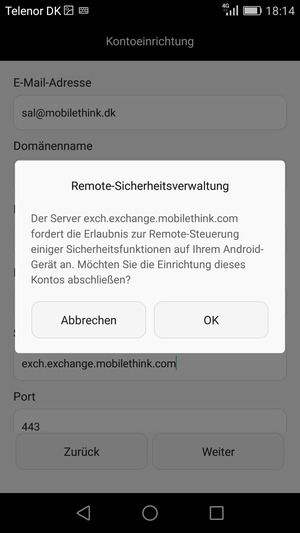 Wählen Sie OK