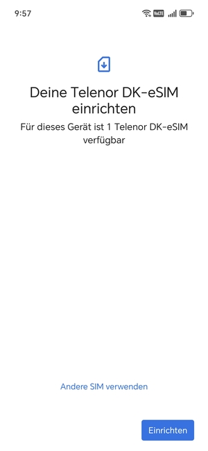 Wählen Sie Einrichten