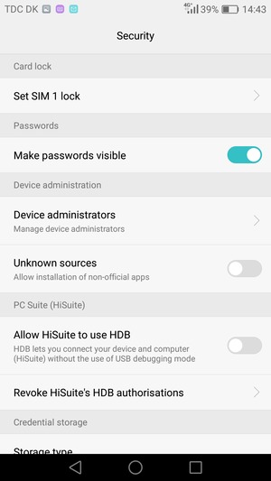 Select Set SIM lock