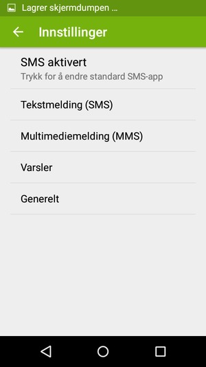 Velg Tekstmelding (SMS)