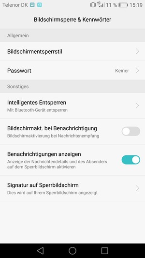 Wählen Sie Passwort