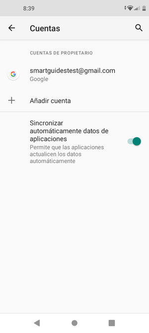 Seleccione su cuenta Google
