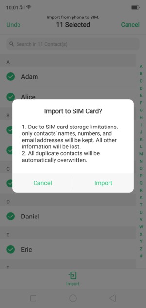 Select Import