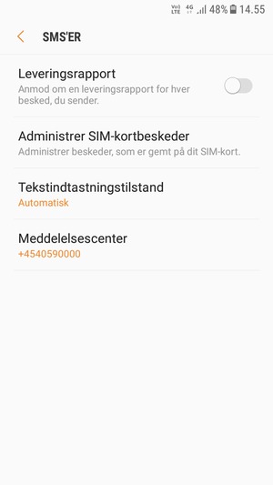 Vælg Meddelelsescenter