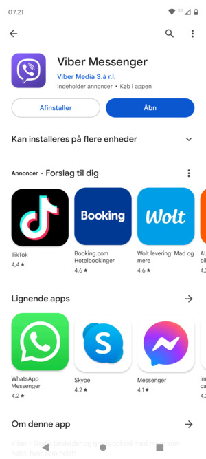 Vælg Åbn