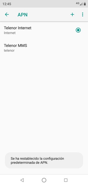 Seleccione Nuevo APN