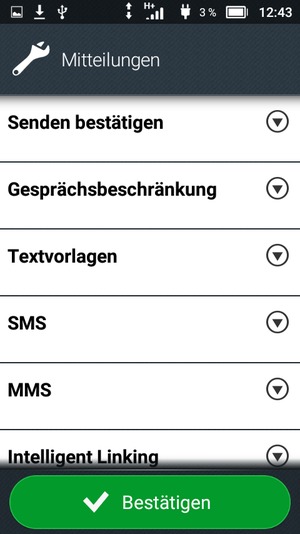 Wählen Sie SMS