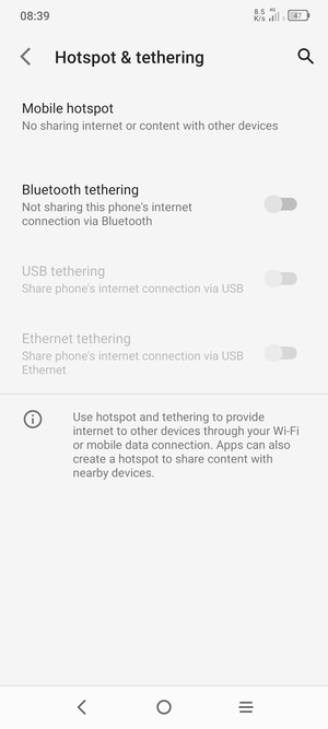 Select Mobile hotspot