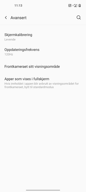 Velg Oppdateringsfrekvens