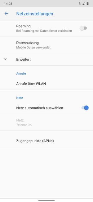 Um das Netzwerk zu wechseln, falls Probleme auftreten, schalten Sie Netz automatisch auwählen aus