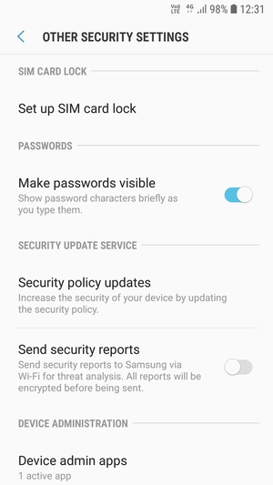 Select Set up SIM card lock