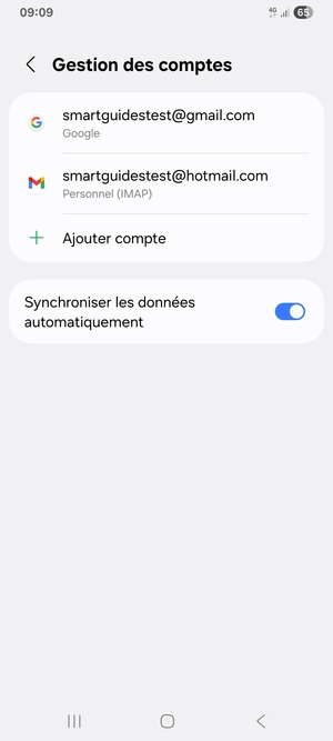 Sélectionnez votre compte Google