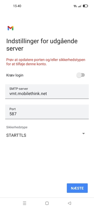 Vælg Sikkerhedstype