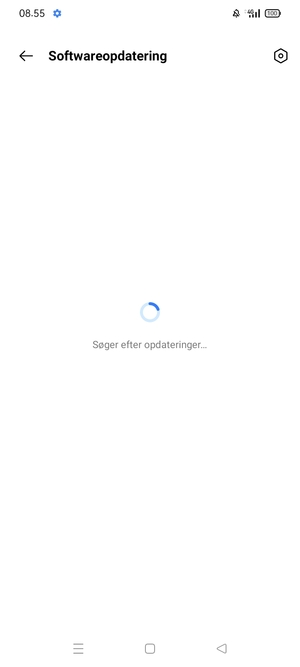 Afvent at søgningen er afsluttet