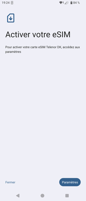 Sélectionnez Paramètres