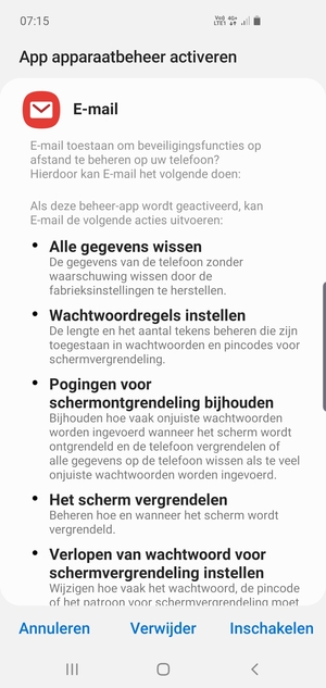 Selecteer Inschakelen