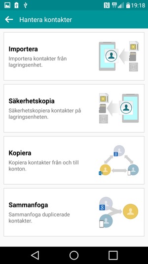 Välj Importera