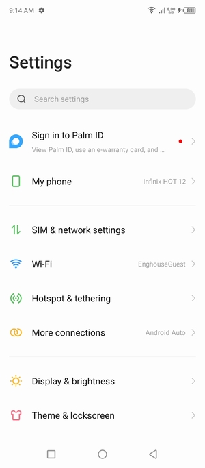 Select SIM & network settings